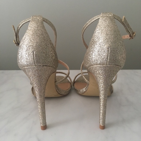 Steve Madden Gold Glitter Heels - Picture 3 of 3
